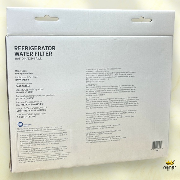 Samsung Refrigerator Water Filter 4 Pack - Picture 2 of 5